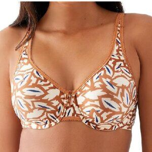 Women's Wacoal Basic Beauty Full Figure Seamless Underwire Bra Etched Leaves 36G
